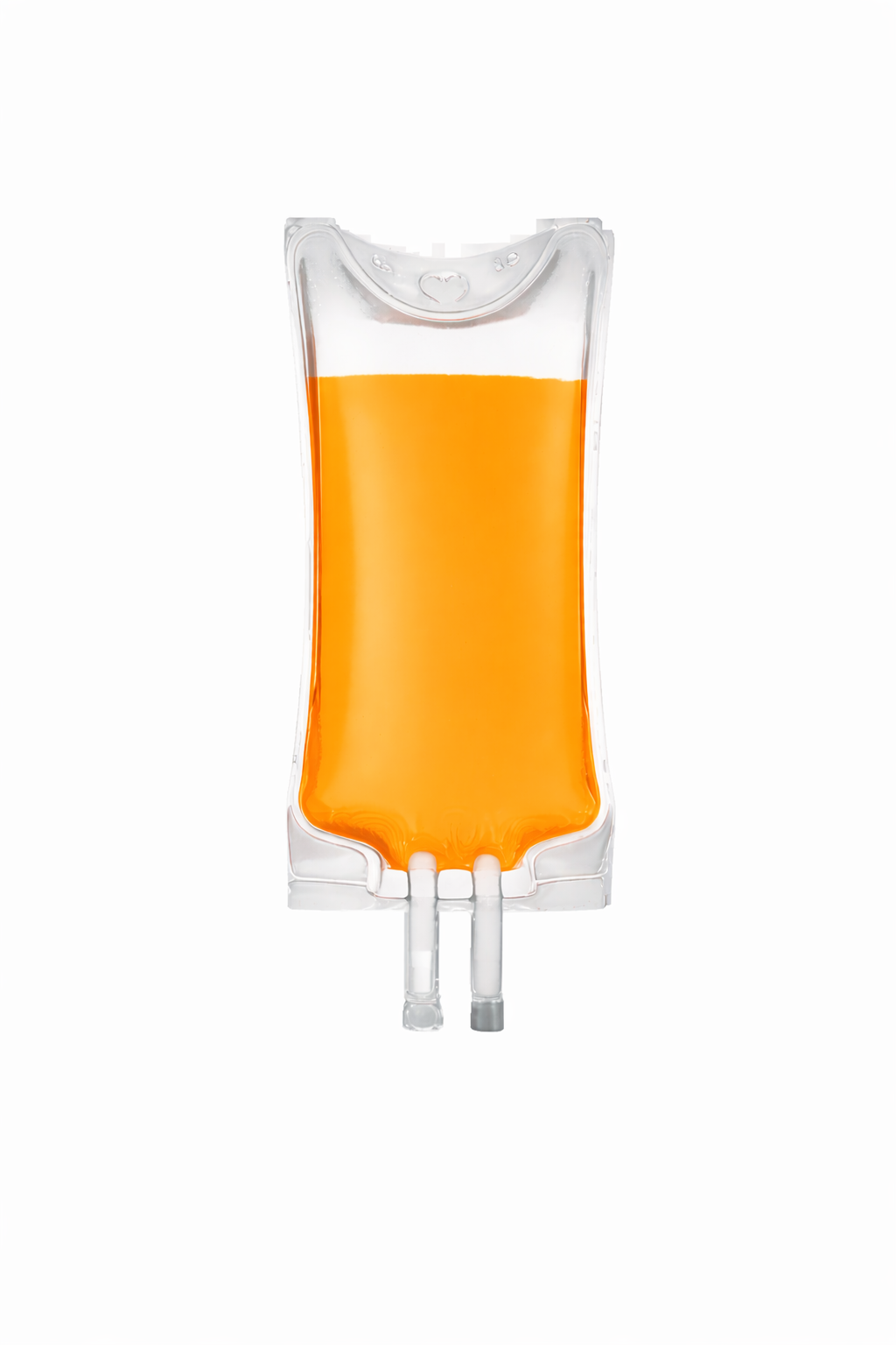 Orange IV therapy bag