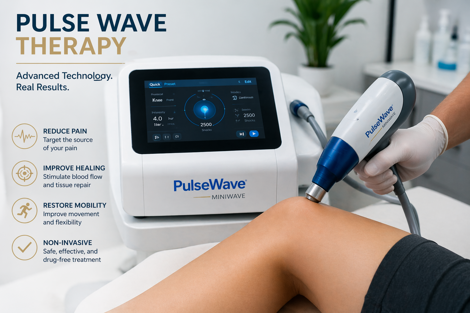 PulseWave therapy treatment session