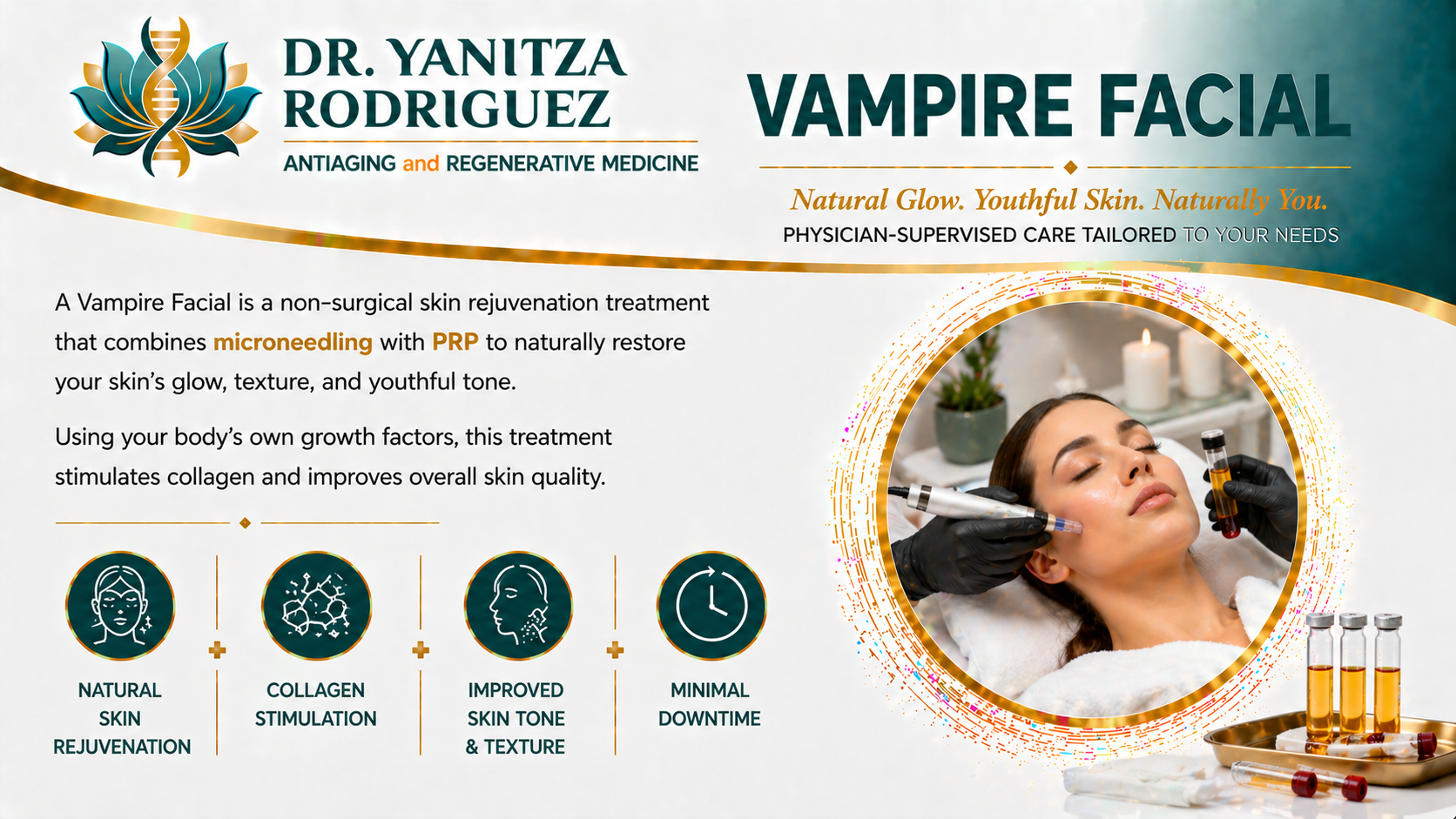 Vampire facial treatment illustration
