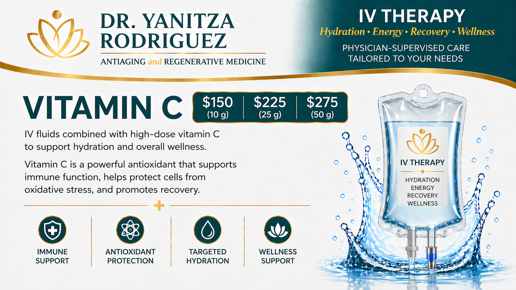 Vitamin C IV therapy illustration